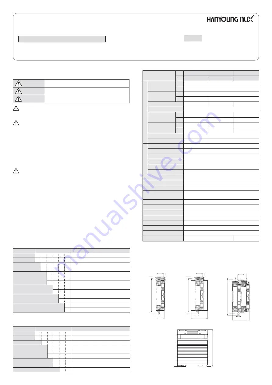 HANYOUNG NUX HSR-SL Instruction Manual Download Page 3