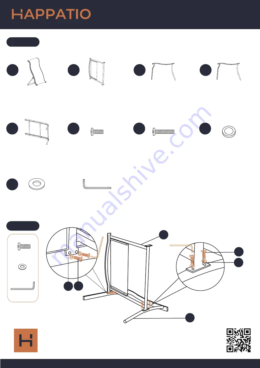 HAPPATIO Patio Lounge Chairs Owner'S Manual Download Page 6