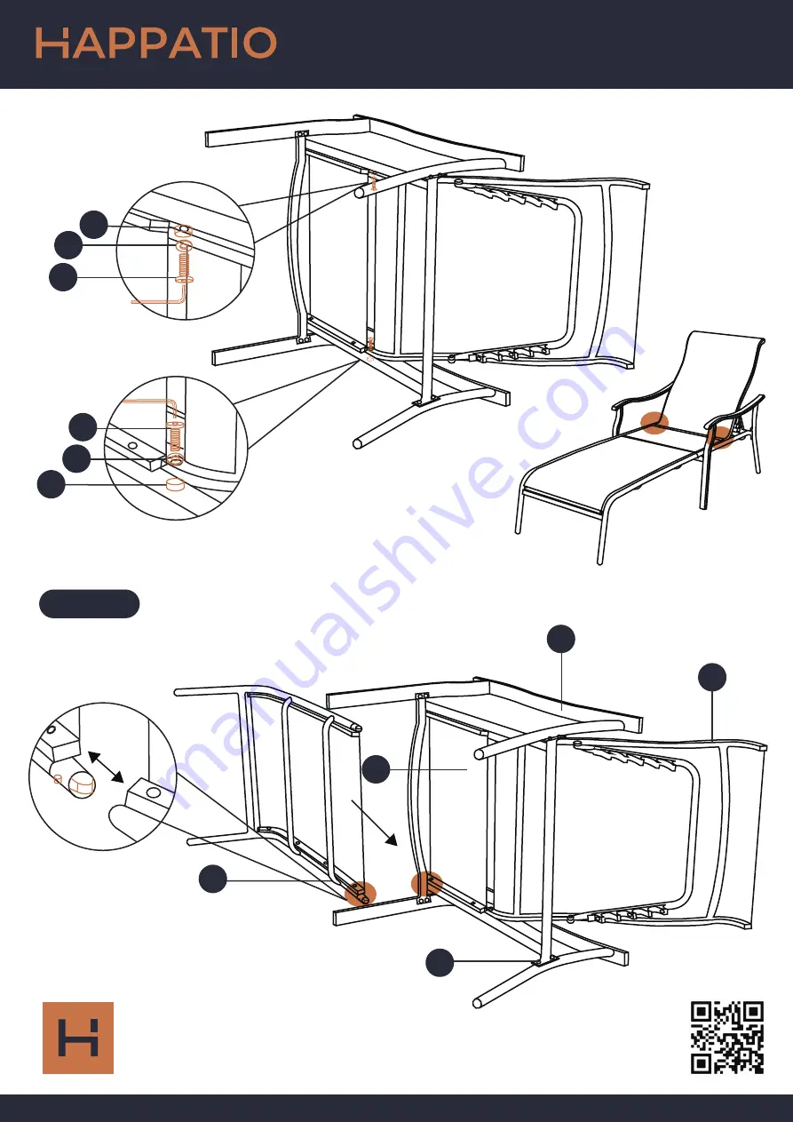 HAPPATIO Patio Lounge Chairs Owner'S Manual Download Page 8