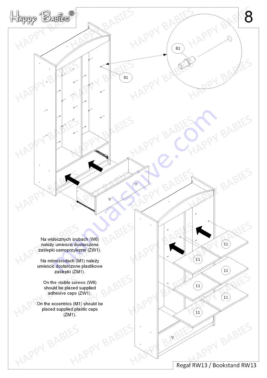 Happy Babies HAPPY RW13 Assembly Instructions Manual Download Page 8