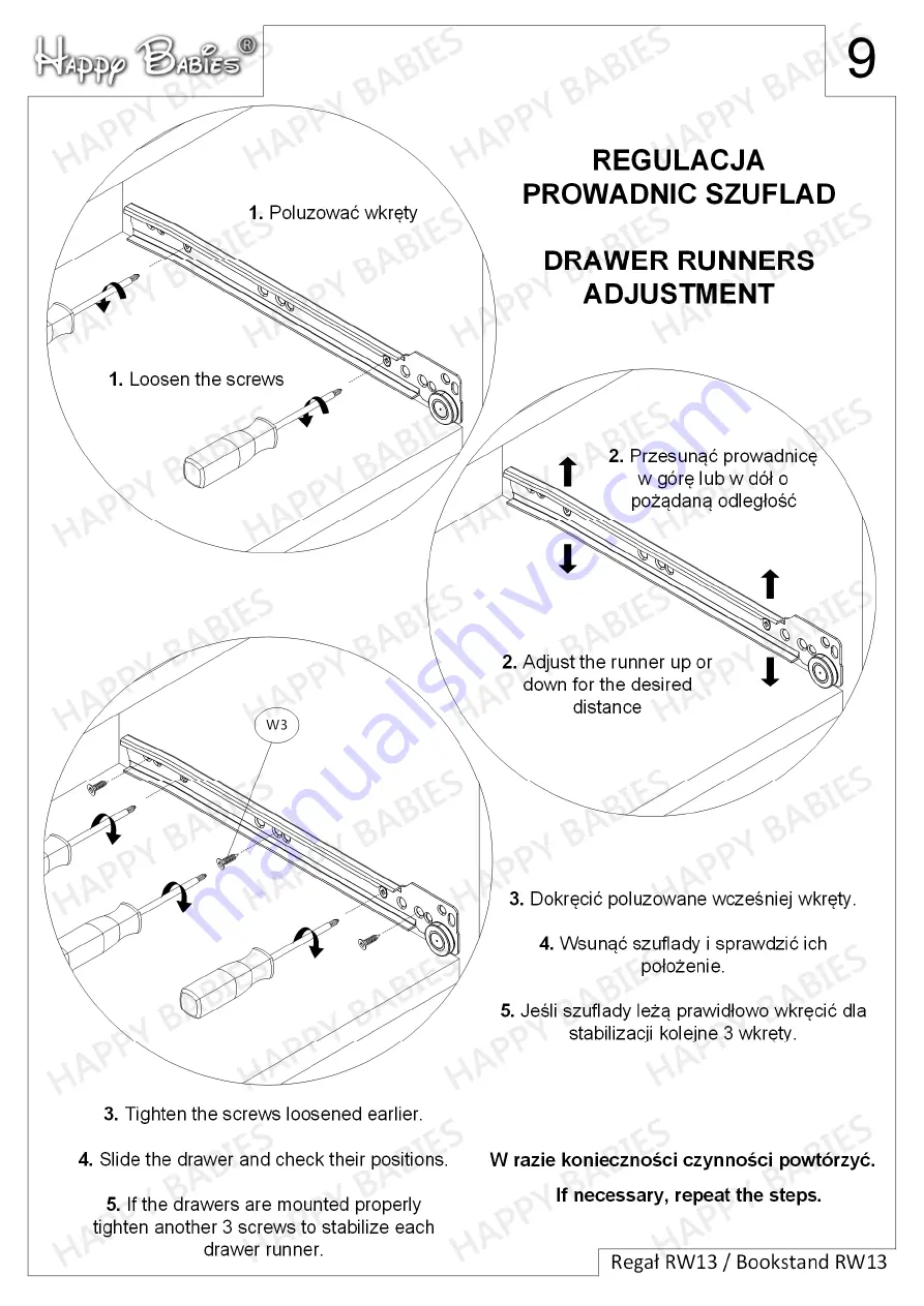 Happy Babies HAPPY RW13 Assembly Instructions Manual Download Page 9