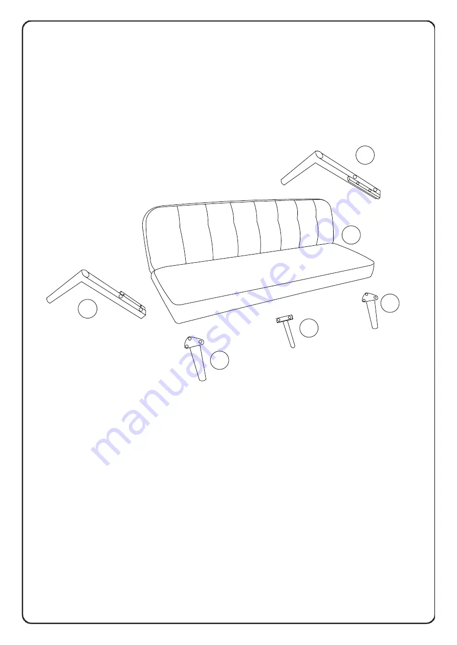 Happybeds Miro Fabric Sofa Bed Assembly Instructions Manual Download Page 4