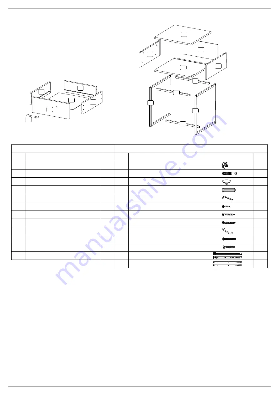 Happybeds Urban 1 Drawer Narrow Table Скачать руководство пользователя страница 3