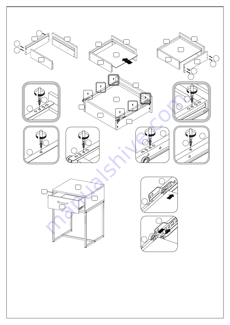 Happybeds Urban 1 Drawer Narrow Table Скачать руководство пользователя страница 7