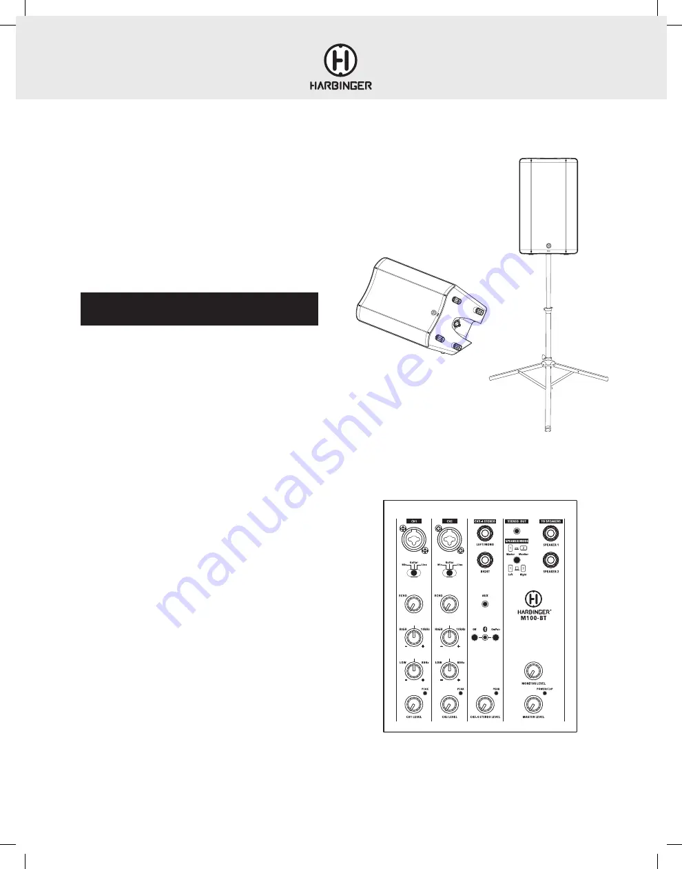 Harbinger MUV M100-BT Owner'S Manual Download Page 6