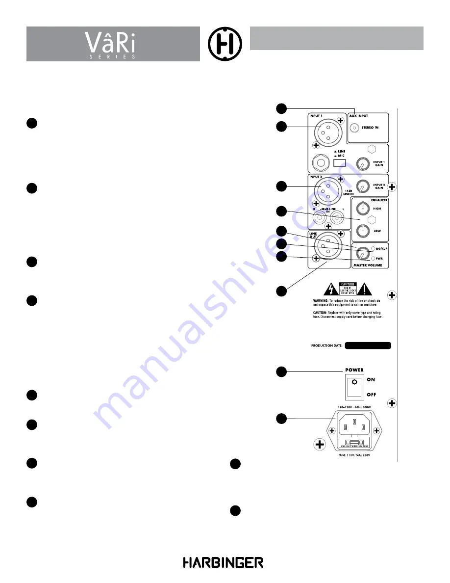 Harbinger V1012 Owner'S Manual Download Page 8