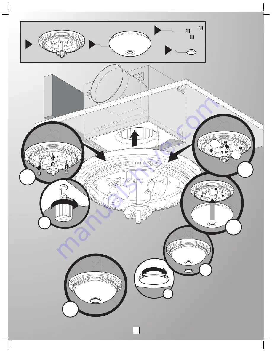 Harbor Breeze Bath Ventilator with Light Installation Manual Download Page 12