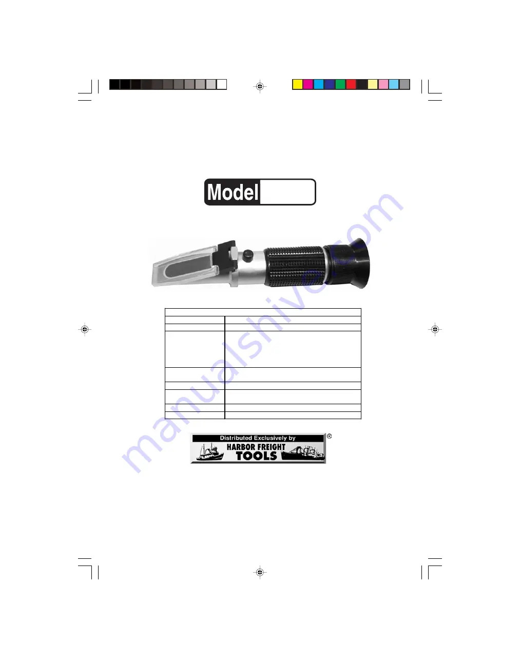 Harbor Freight Tools 90716 Assembly And Operating Instructions Download Page 1