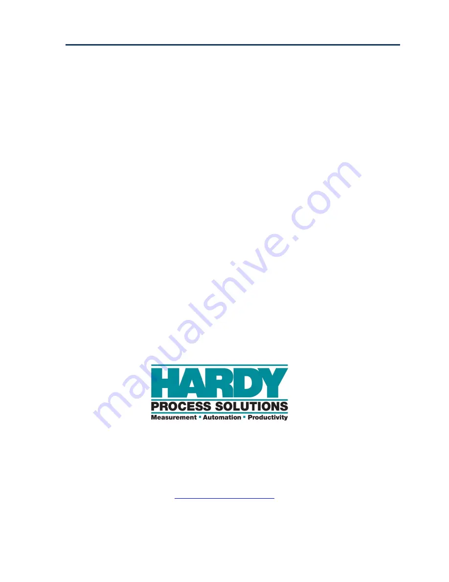 Hardy Process Solutions HI 6200 Series User Manual Download Page 79