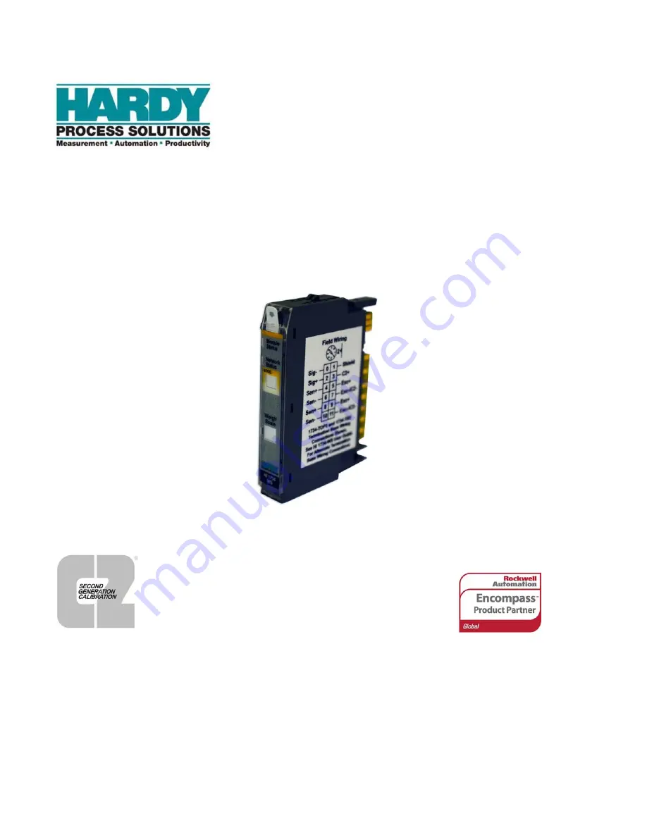 Hardy HI 1734-WS Installation & Operation Manual Download Page 1