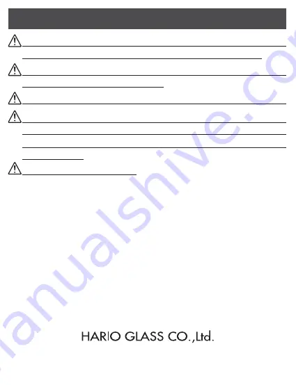 Hario MSS-1 Instruction Manual Download Page 3