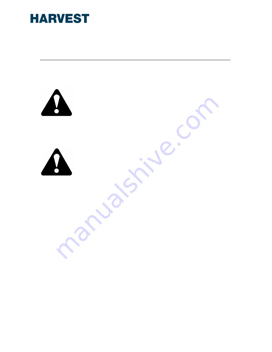 HARVEST H13104XT Operator'S Manual Download Page 7