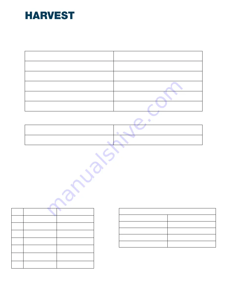 HARVEST H13114XT Operator'S Manual Download Page 42