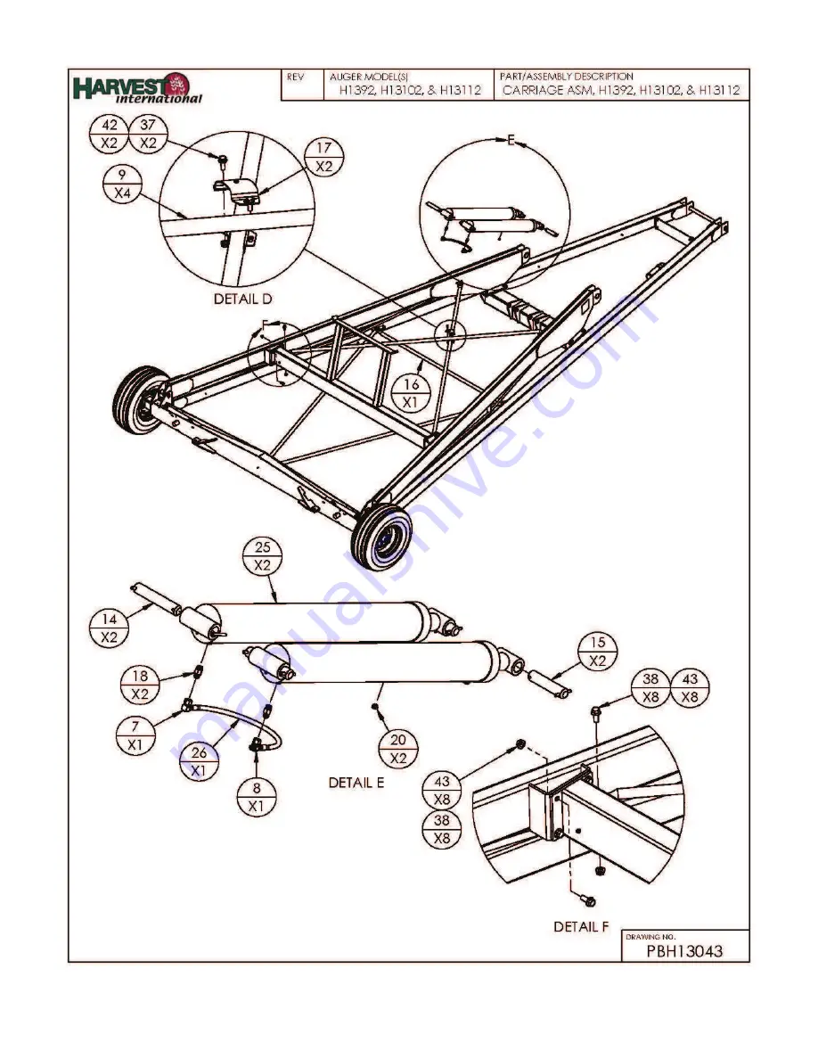 HARVEST H1392 Assembly Manual Download Page 63