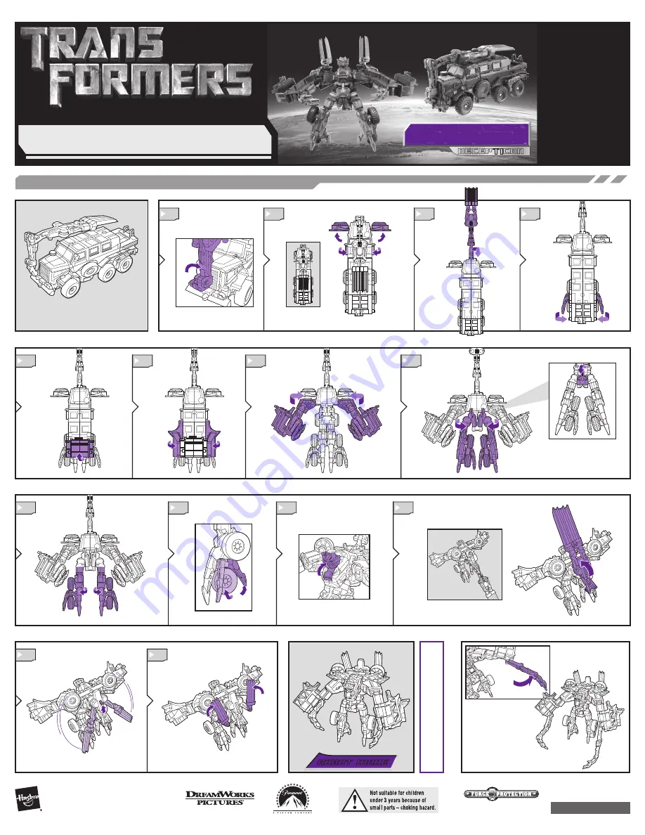 Hasbro Jungle Bonecrusher Decepticon 81057 Скачать руководство пользователя страница 1