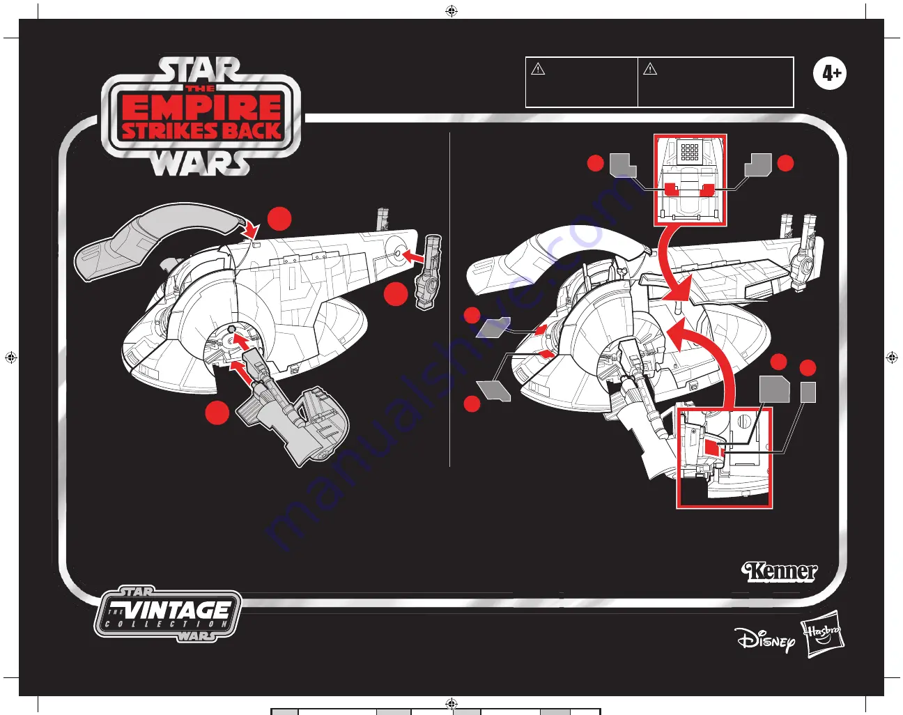 Hasbro Kenner Disney Star Wars The Vintage Collection The Empire Strikes Back BOBA FETT'S SLAVE I Instructions Download Page 1