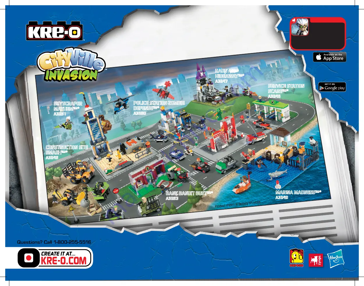 Hasbro KRE-O CityVille INVASION SKYSCRAPER MAYHEM A3251 Скачать руководство пользователя страница 56