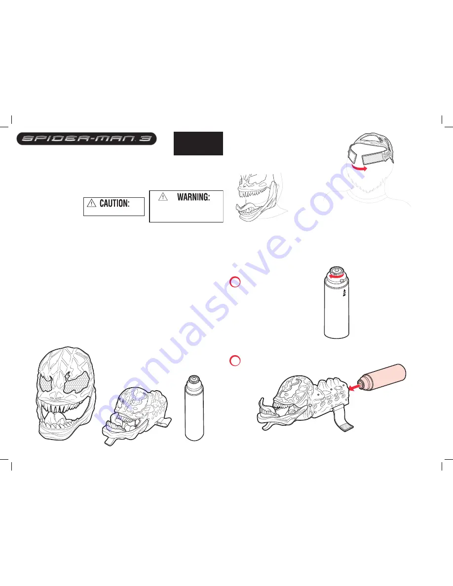 Hasbro Spiderman 3 Venom Mask and Wrist Blaster 69164 Instruction Manual Download Page 1