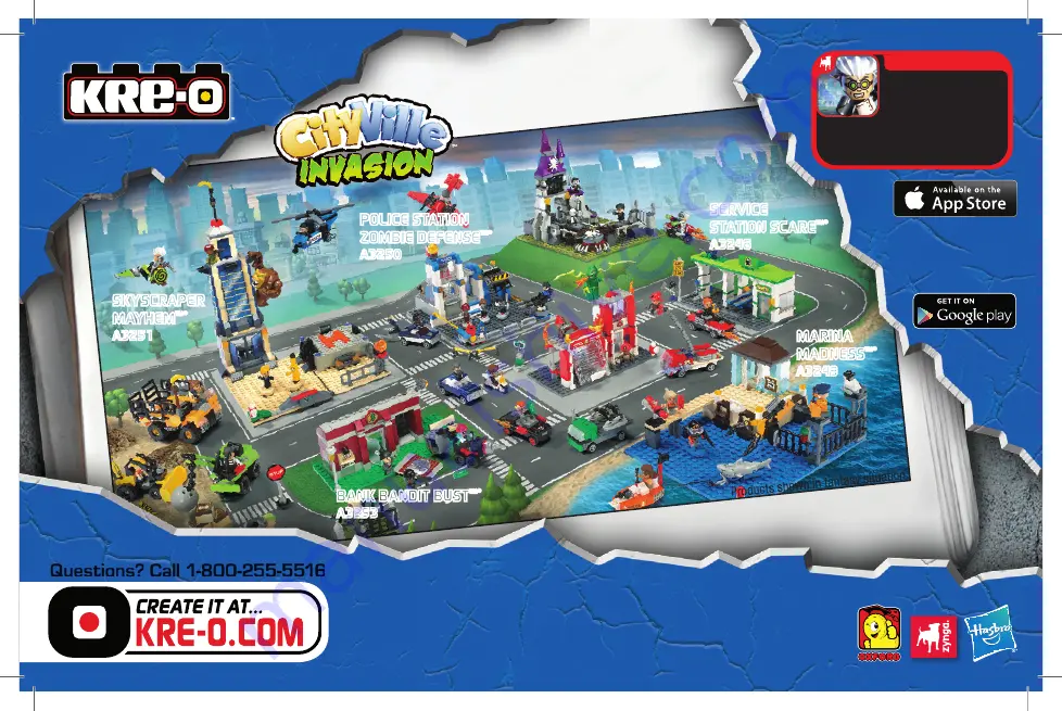 Hasbro Zynga Kre-O CityVille Invasion Haunted Hideaway Скачать руководство пользователя страница 56