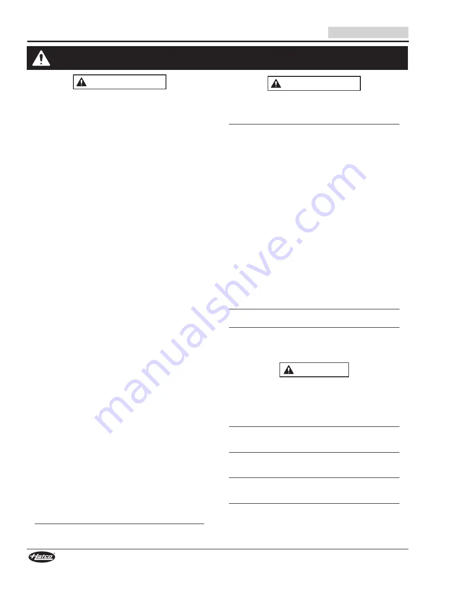 Hatco THERMO-FINISHER TFWM Series Installation And Operating Manual Download Page 16