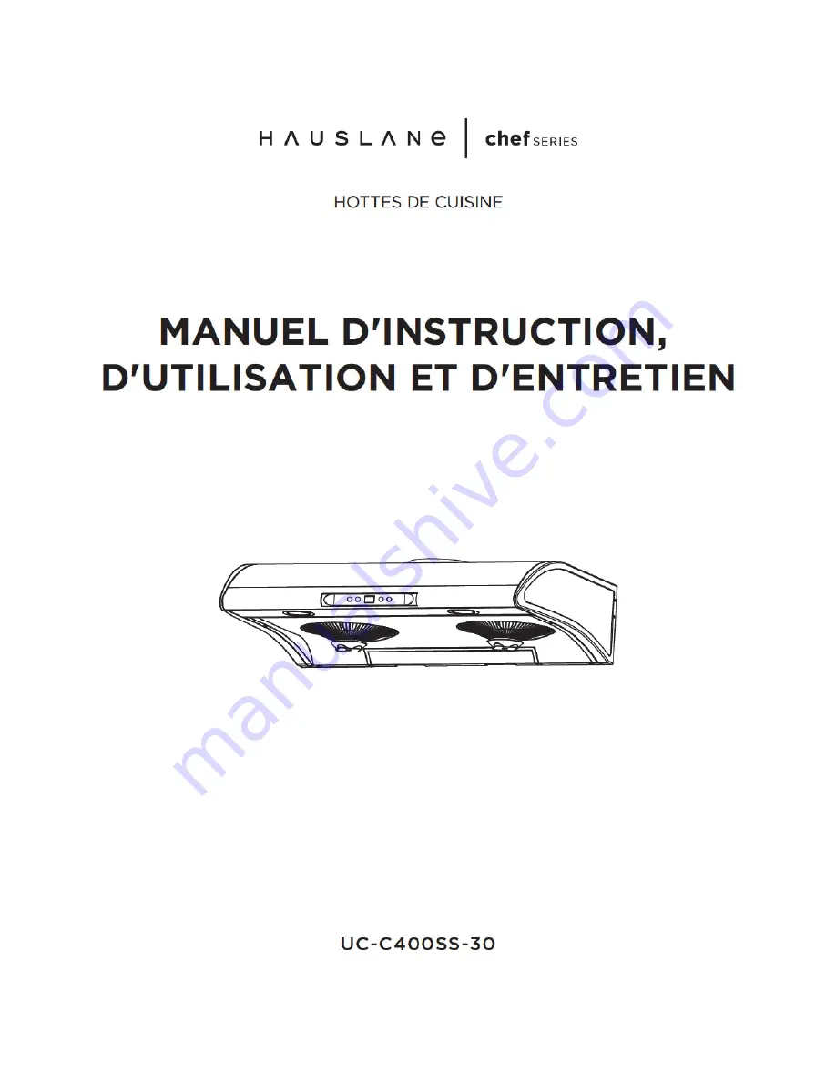 Hauslane Chef Series Instruction, Use & Care Manual Download Page 15