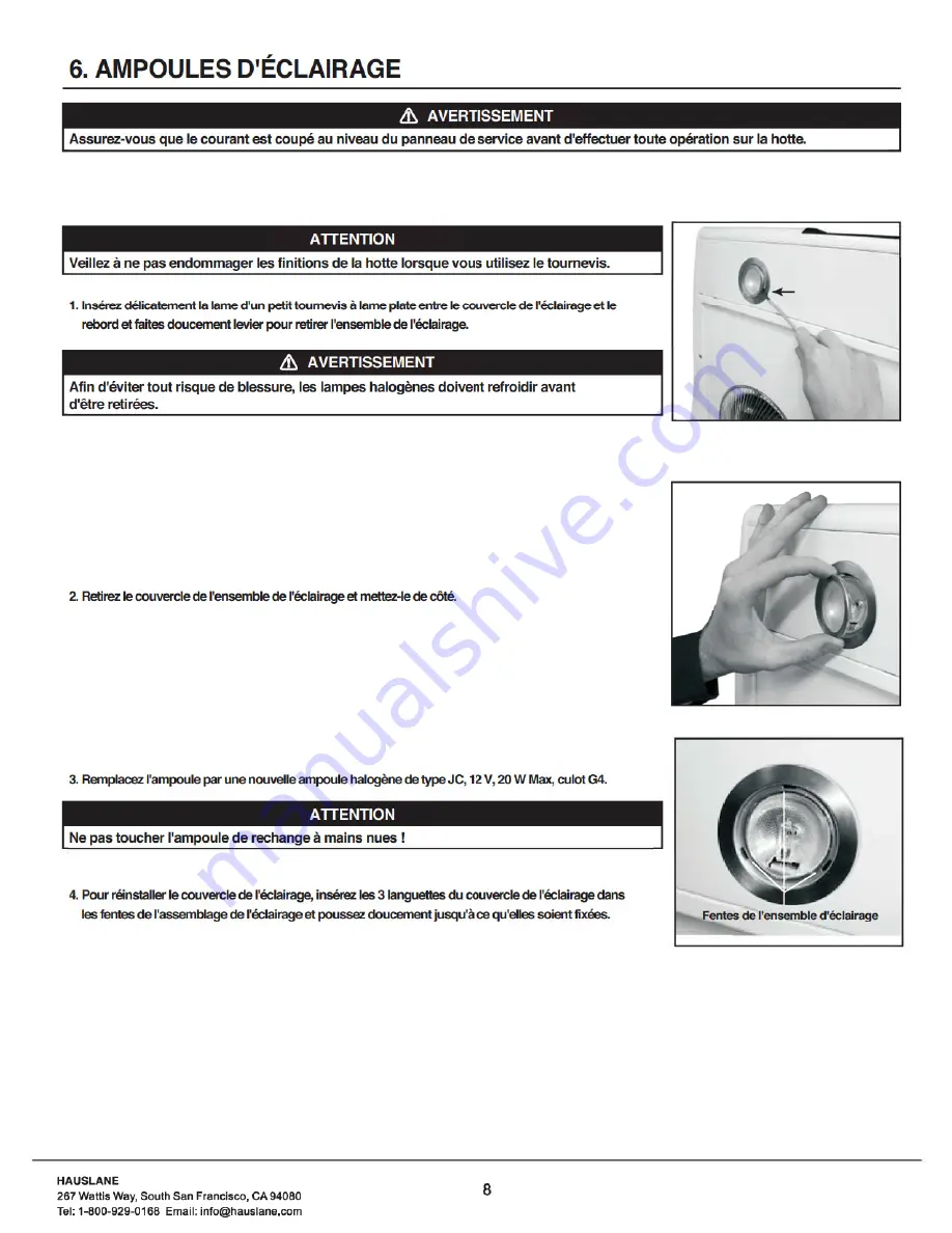 Hauslane Chef Series Instruction, Use & Care Manual Download Page 23