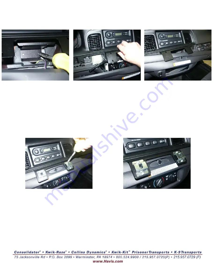 Havis-Shields Dual In-Dash Microphone Clip Bracket 1996-2007 Ford Crown Victoria C-MCB-CV Install Instructions Download Page 2