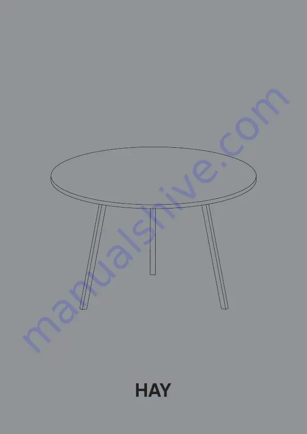 Hay LOOP STAND ROUND TABLE Instruction Manual Download Page 1