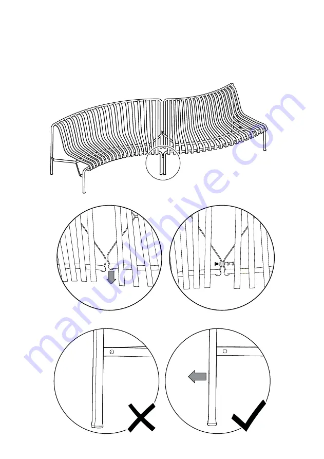 Hay PALISSADE PARK DINING BENCH Скачать руководство пользователя страница 8