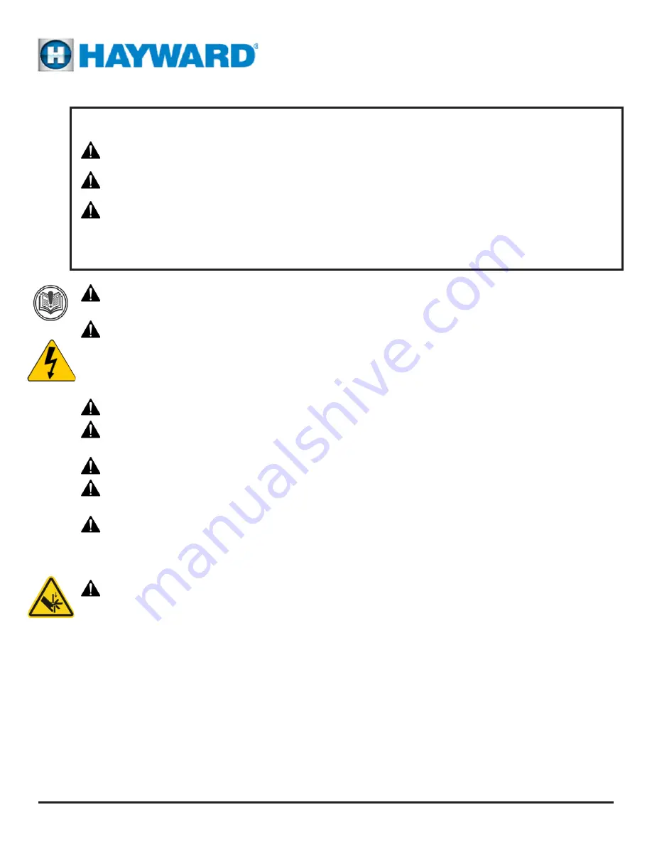 Hayward RSR3 Series Installation, Operation And Maintenance Instructions Download Page 2