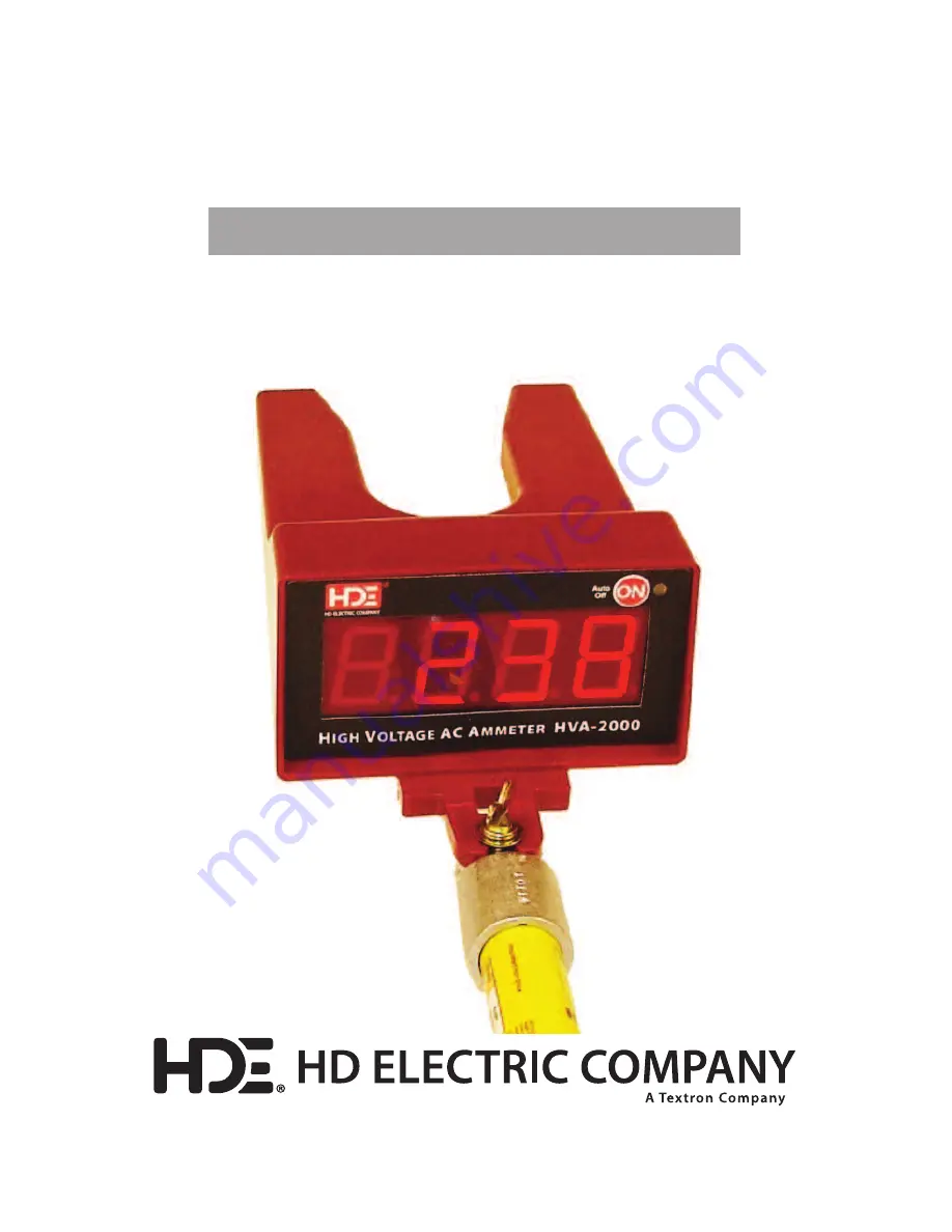 HDE HVA-2000 Operating Instructions Manual Download Page 1