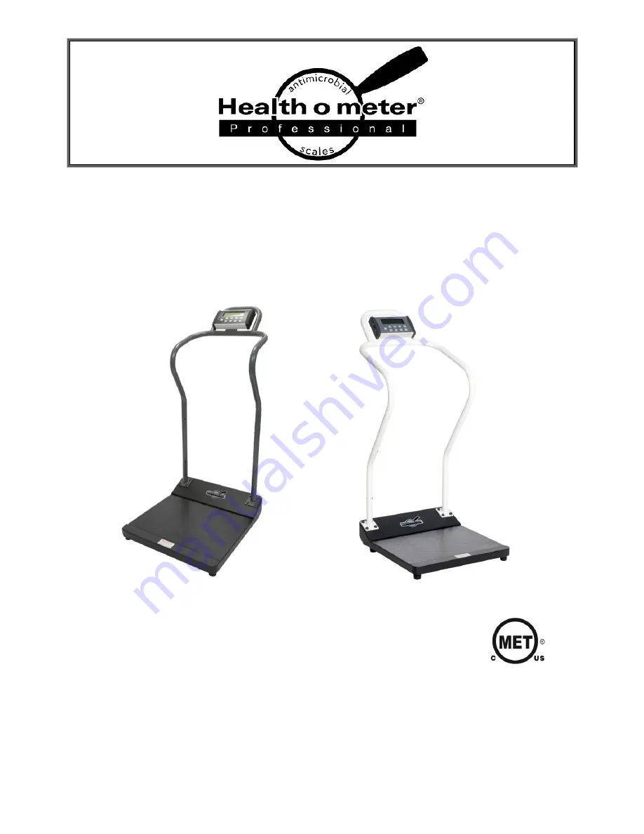 Health O Meter 3001KL-AM User Instructions Download Page 1