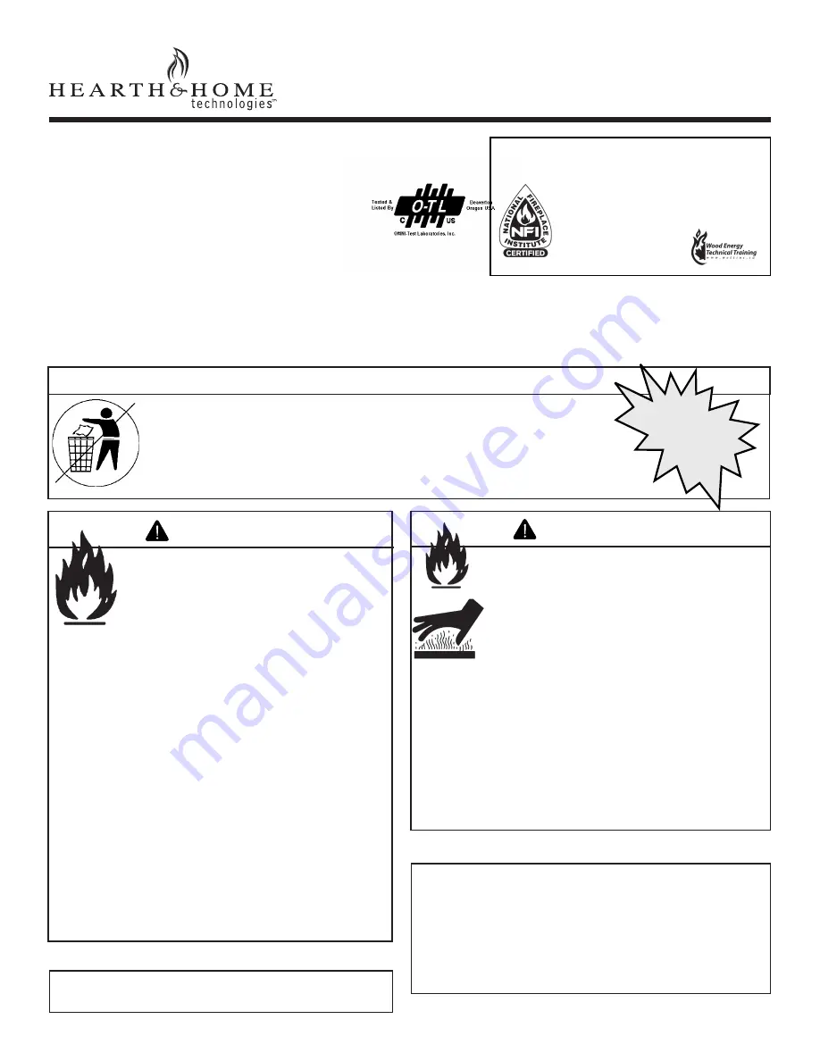 Hearth and Home Technologies GO24-IPI-LP Installation Instructions Manual Download Page 1