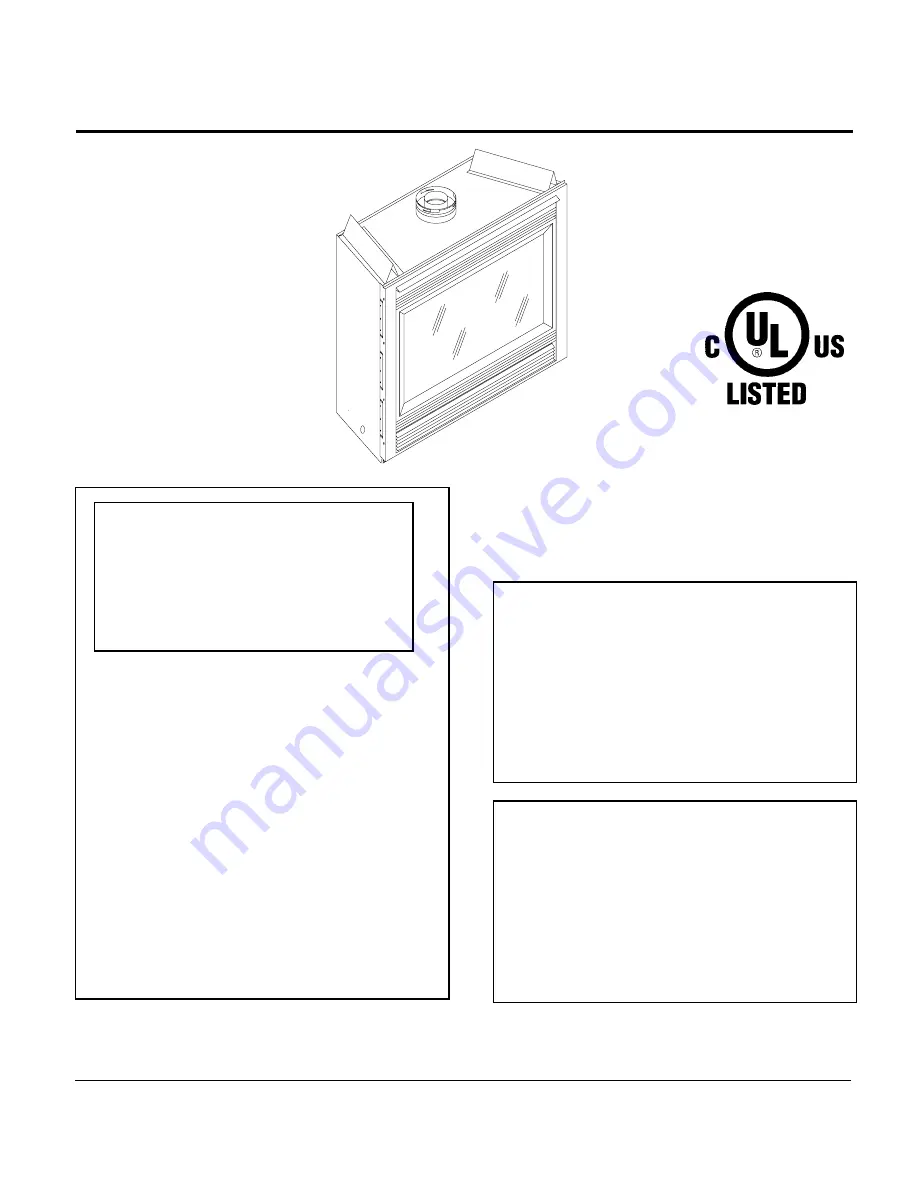 Heat-N-Glo SL-32 Installer'S Manual Download Page 1