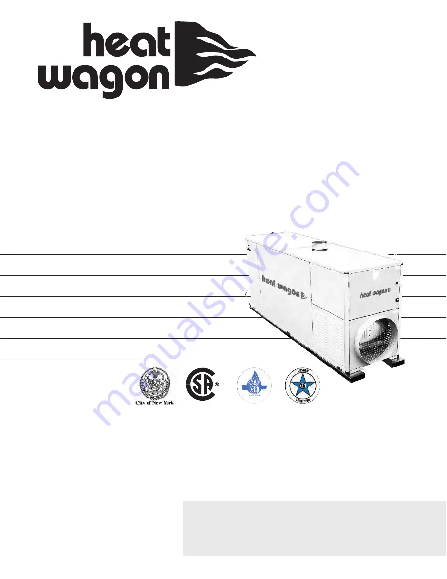 Heat Wagon VG1000 Скачать руководство пользователя страница 1