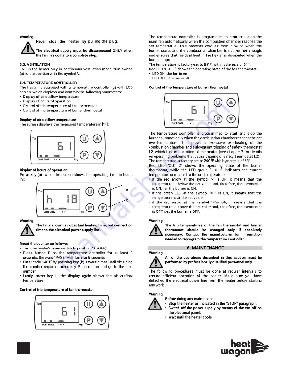 Heat Wagon VG600A Installation And Maintenance Manual Download Page 14