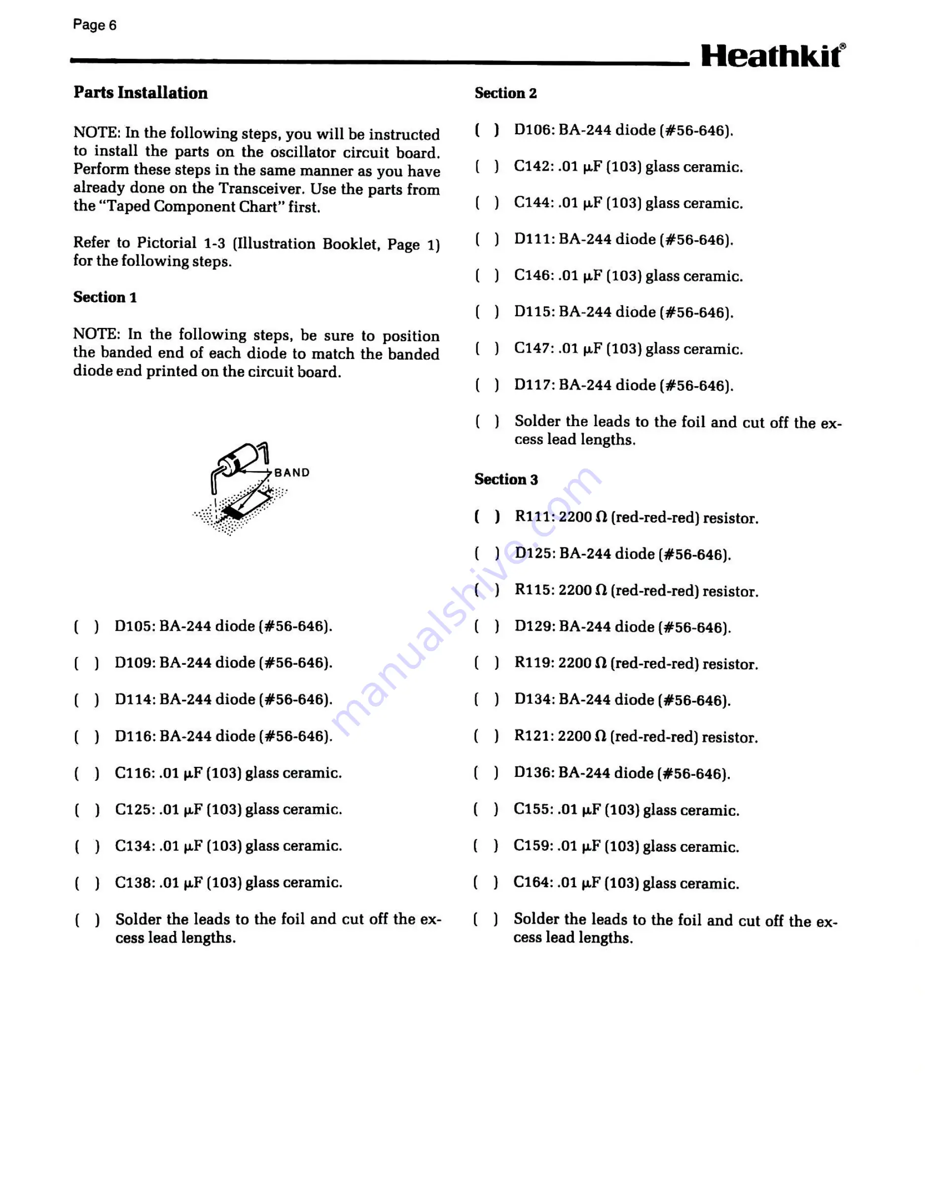 Heath Zenith Heathkit HWA-9 Instructions Manual Download Page 6