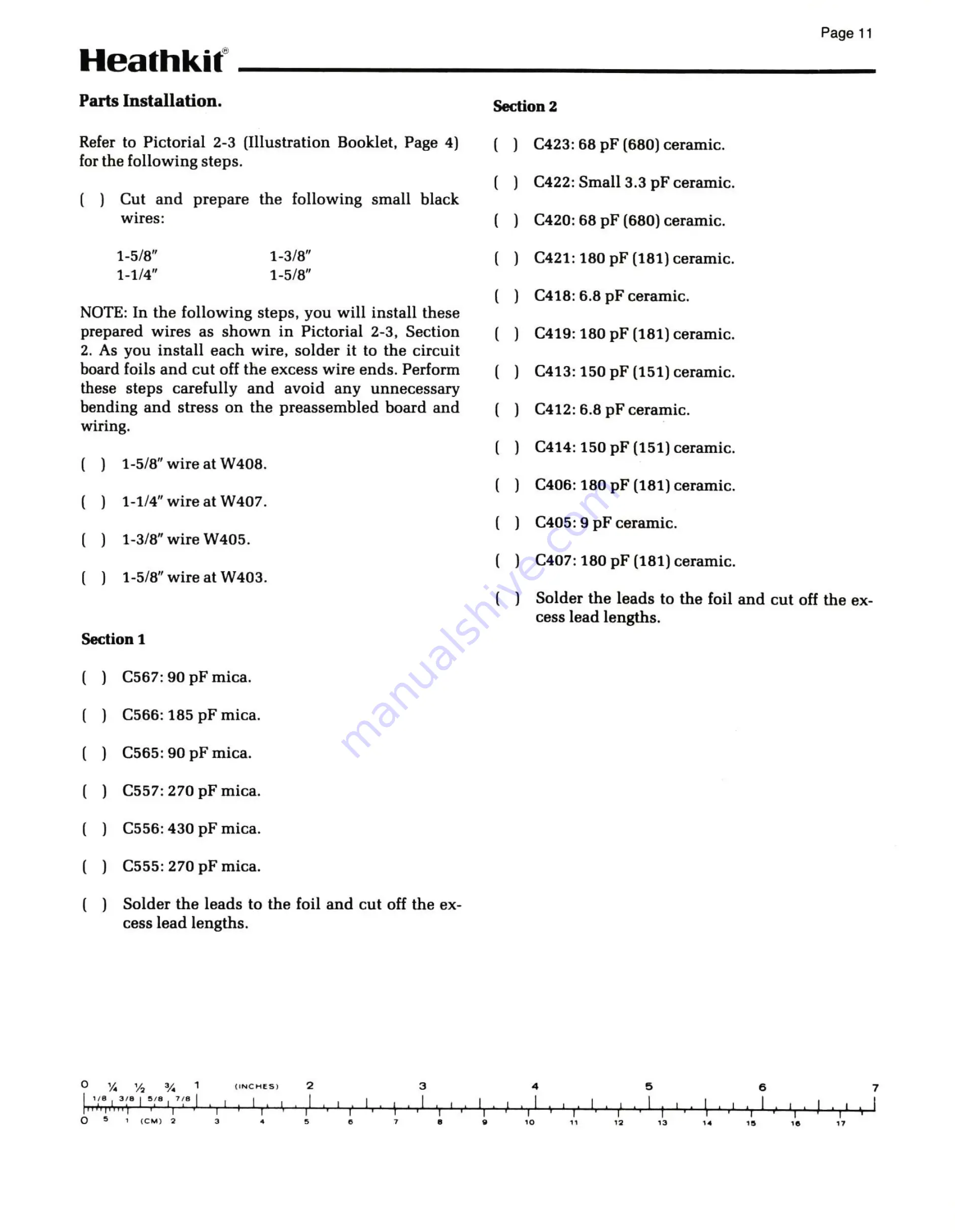 Heath Zenith Heathkit HWA-9 Instructions Manual Download Page 11