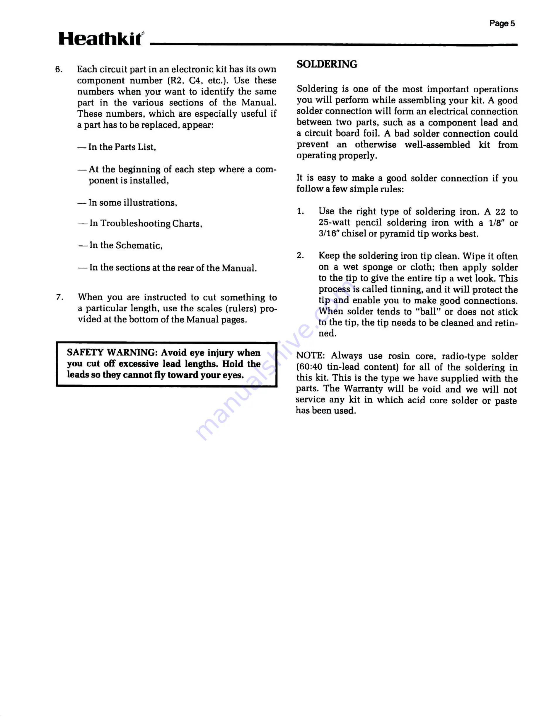 Heathkit Heathkit HD-1481 Operation Manual Download Page 5