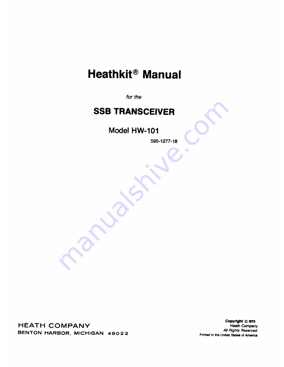 Heathkit HW-101 Скачать руководство пользователя страница 5