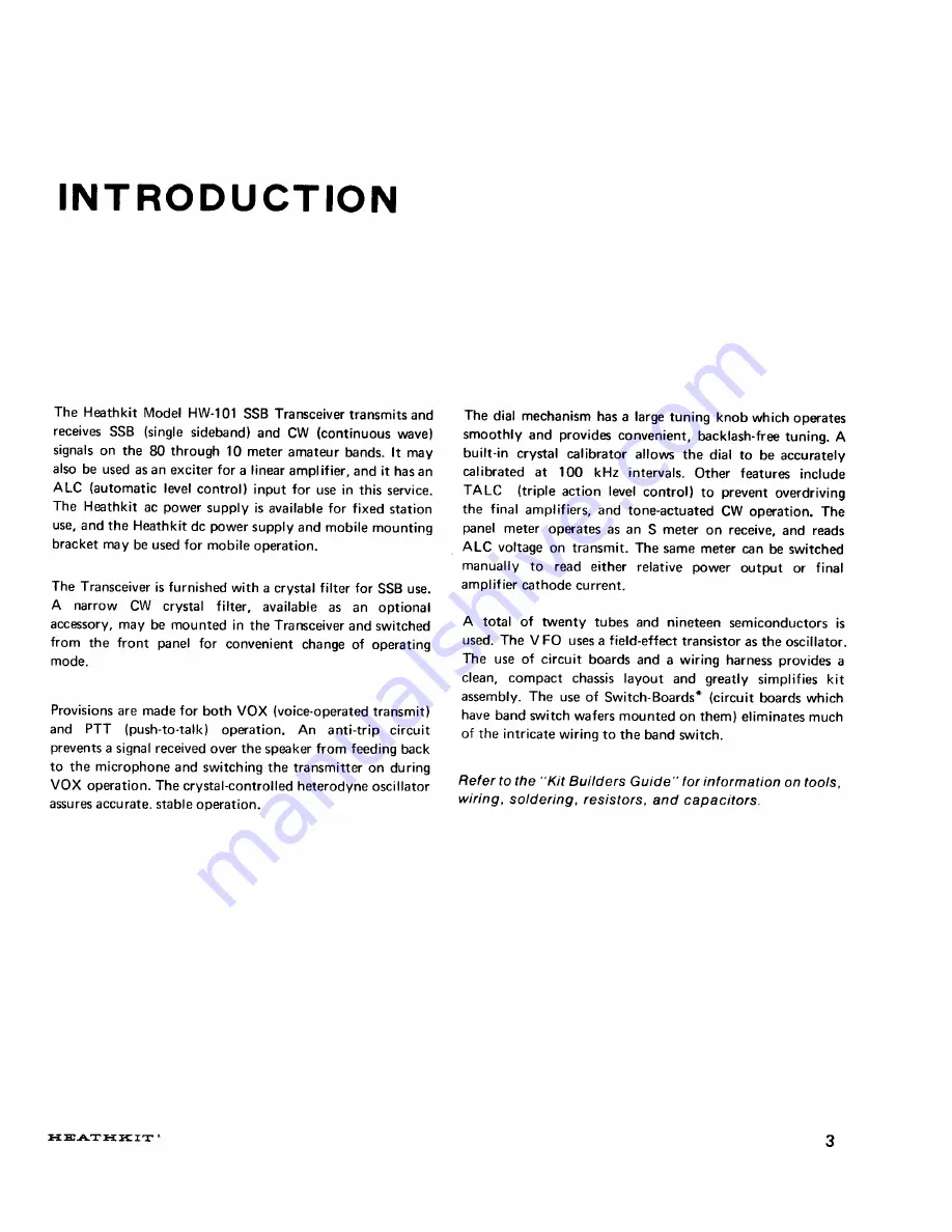 Heathkit HW-101 User Manual Download Page 7