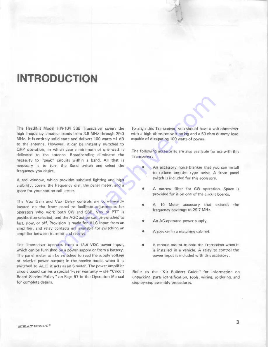 Heathkit HW-104 Manual Download Page 5