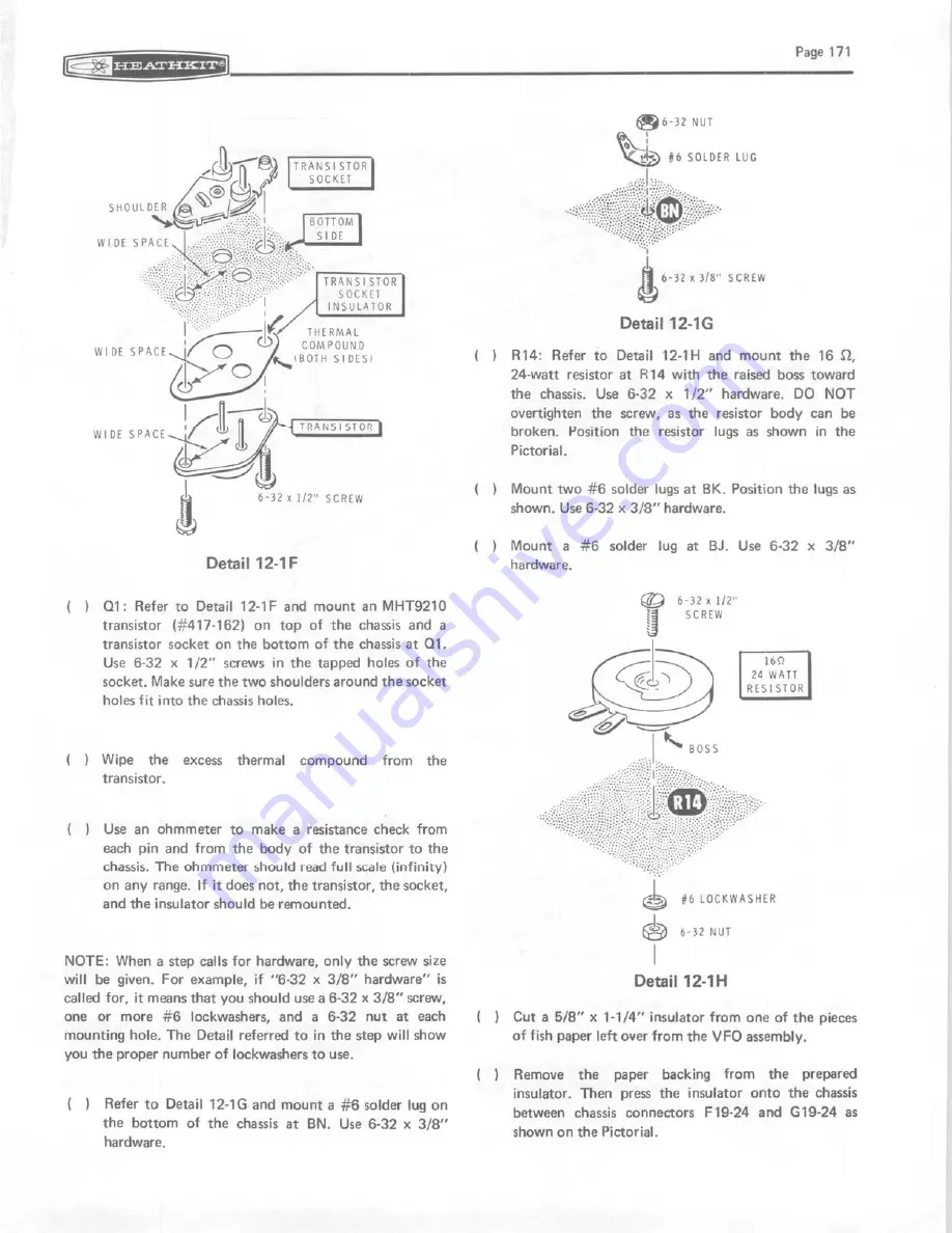 Heathkit HW-104 Скачать руководство пользователя страница 173