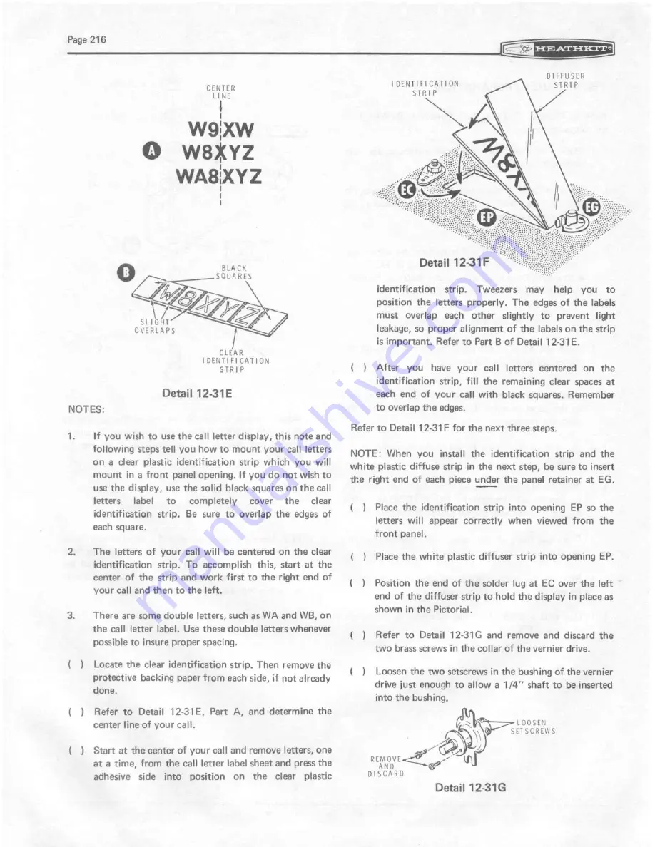 Heathkit HW-104 Скачать руководство пользователя страница 218