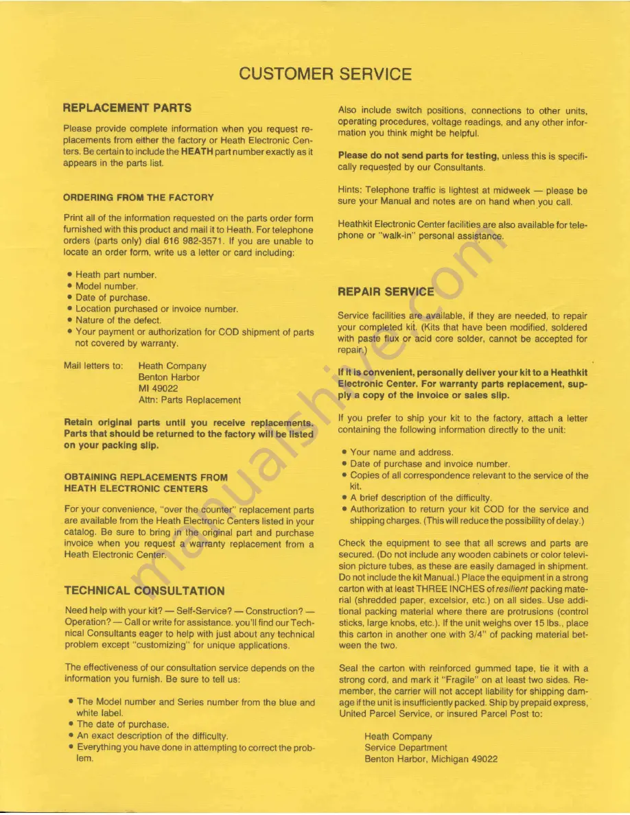 Heathkit ID-4001 Manual Download Page 47