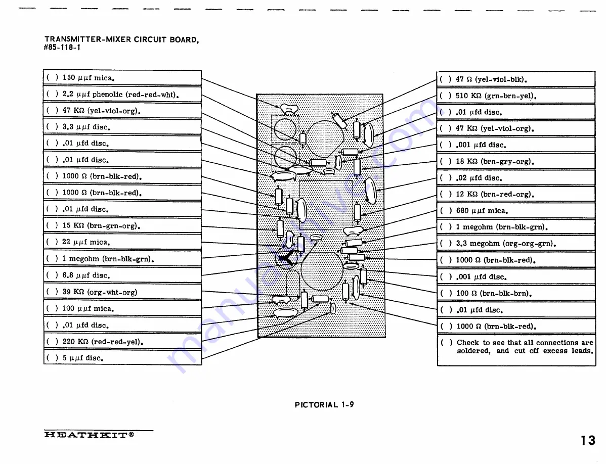 Heathkit SB-110 A Assembly Manual Download Page 15