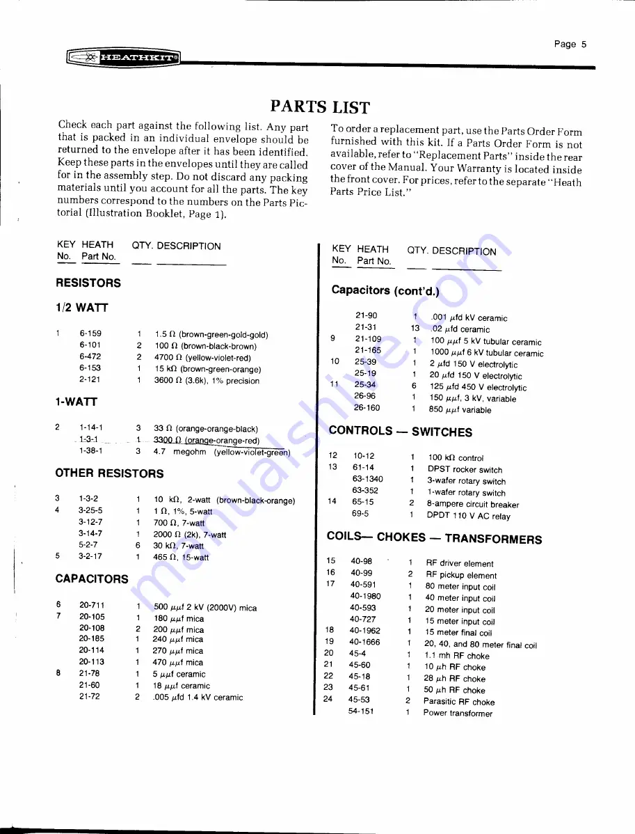 Heathkit SB-201 User Manual Download Page 6