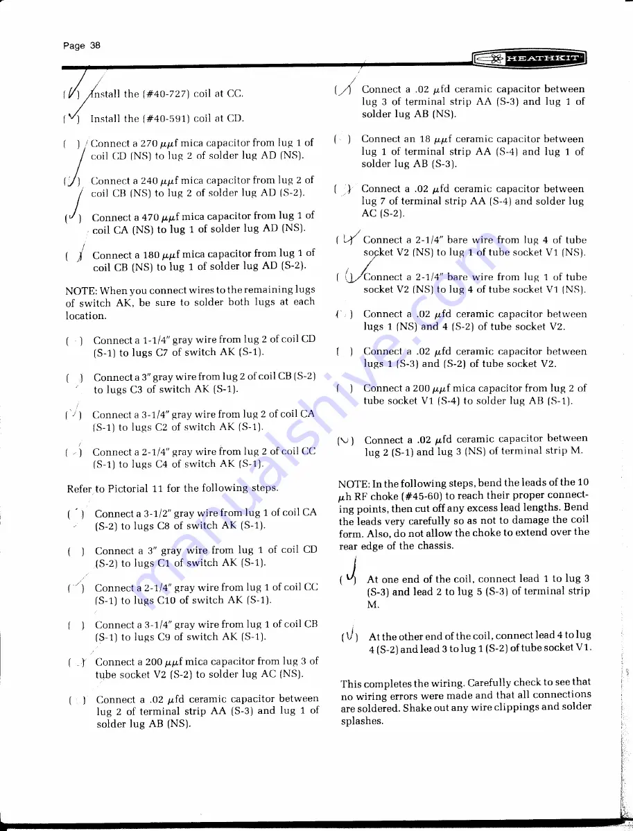 Heathkit SB-201 User Manual Download Page 39