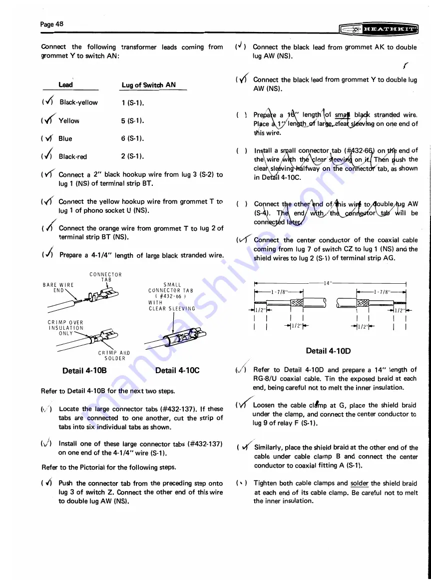 Heathkit SB-220 Assembly And Operation Manual Download Page 57