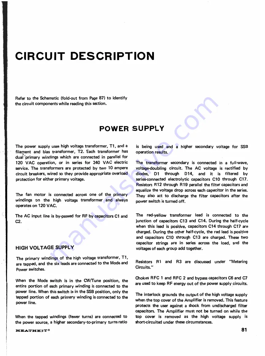 Heathkit SB-220 Assembly And Operation Manual Download Page 99